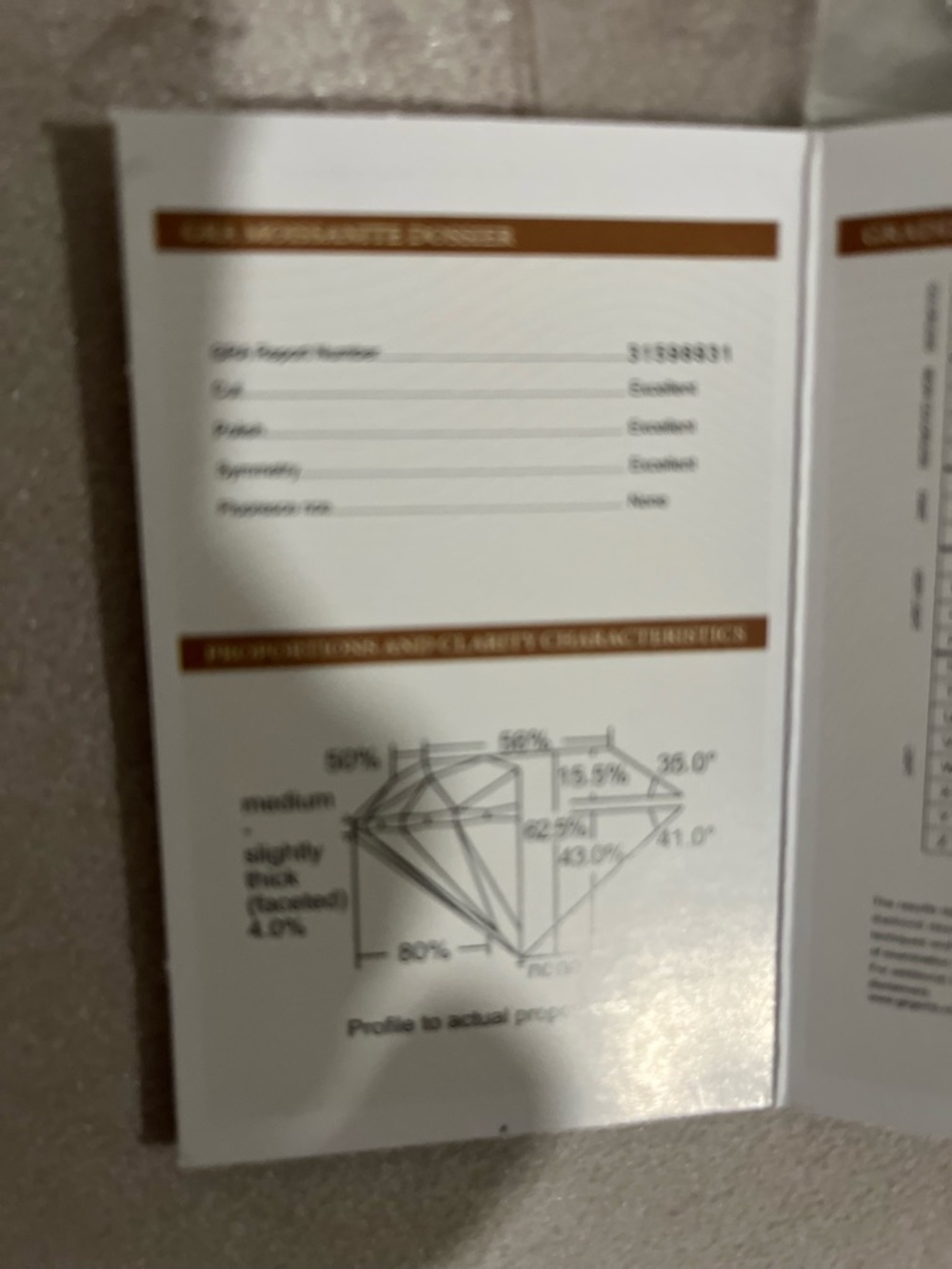 Moissanite Fantasy Blue Pendant Necklace - Sterling chain - Picture 6 of 7